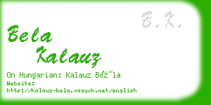 bela kalauz business card